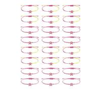 ZYKEJJDDAK Pack of 24pcs Adjustable Ribbon Braided Bracelets Comfortable Wristband for Breasted Morbid Awareness Cause Ribbon for Women