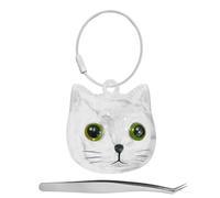 ZYKEJJDDAK Pet Loss Cenotaph Keychain Transportable Hair Storage Bottle for Grieving Proprietors and Animal Beloveds Clear PVC Pet Artifact Holder