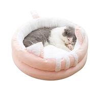 ZYKEJJDDAK Plush Cat Bed Winter Warm Sleeping Bed Pet Kitten Habitat Cushion Bed Soft Four Season Beddings for Small