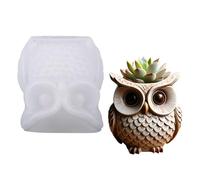 ZYKEJJDDAK Premium Silicone Owl Planter Mold for Casting Craft Projects and Succulents Flower Pots Craft Owl Resin Mold