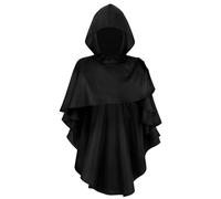 ZYKEJJDDAK Renaissances Medieval Hooded Scarf Post Apocalyptic Shawl Scarf Shamans Cowl Dressing Up Cape Cosplay