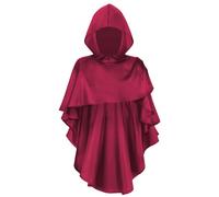 ZYKEJJDDAK Renaissances Medieval Hooded Scarf Post Apocalyptic Shawl Scarf Shamans Cowl Dressing Up Cape Cosplay