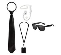 ZYKEJJDDAK Secret Service Costume Security Guard Costume Accessories Set Cosplay Costume Halloween Cosplay