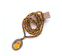 ZYKEJJDDAK Simple Designed Necklace Unisex Rosary Neck Chain Unique Beaded Chain