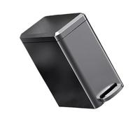 ZYKEJJDDAK Stainless Steel Trash Can Quiet Closing Lid Rustproof Large Capacity for Kitchen Bathroom Home Use NonSlip Base Stainless Steel Trash Can