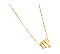 ZYKEJJDDAK Stylish Steel Constellations Necklace Letter Symbol Necklace Twelve Astrological Sign Clavicle Chain Chokers