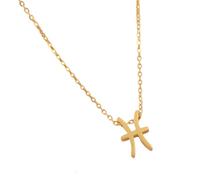 ZYKEJJDDAK Stylish Steel Constellations Necklace Letter Symbol Necklace Twelve Astrological Sign Clavicle Chain Chokers