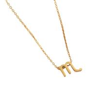 ZYKEJJDDAK Stylish Steel Constellations Necklace Letter Symbol Necklace Twelve Astrological Sign Clavicle Chain Chokers