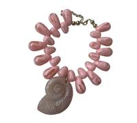 ZYKEJJDDAK Travel Friendly Conch Necklace Lightweight Design Pendant Neckchain Jewelry for Beach Parties Outdoor Activities
