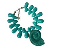 ZYKEJJDDAK Travel Friendly Conch Necklace Lightweight Design Pendant Neckchain Jewelry for Beach Parties Outdoor Activities