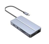 ZYKEJJDDAK Type C Hubs USB C To HDTV Adapter Supporting HDTV 4K Ethernet USB3.0 3.5mm And Mempry Card Reader PD100W Power