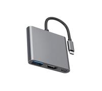 ZYKEJJDDAK Type C To HDTV Multiports Adapter With 4K HDTV Output USB3.0 Data Port And USB C Charging Port For Monitors And HDTVs