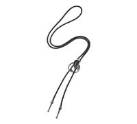 ZYKEJJDDAK Unisex Bolotie Punk Necktie Handmade Vintage Metal Cobras Snake Pendant Braided Faux Leather Rope Western