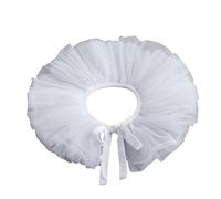 ZYKEJJDDAK Victorian Ruffled Collar Tulle Drama Girls Blouse Collar Lapel Shawl Decorative Lapel for Lady Medieval