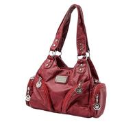 ZYKEJJDDAK Women Motorcycle Bag Retro Crossbody Trendy Shoulder Top Handle Handbag PU Leather Messengers for Daily Women Bag Simple Crossbody Bag