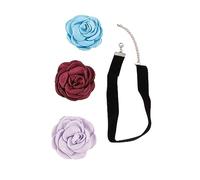 ZYKEJJDDAK Women Rose Choker Necklace Detachable Flower Charm Neck Chain Trendy Neck Jewelry Adjustable Clavicle
