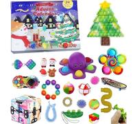 (ZYKJ-T23) Advent Christmas Calendar Squishy Toys Fidget Toy 24days Kid Toddler Xmas Gift