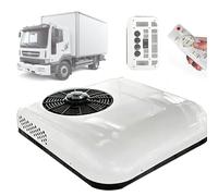 ZyKnaurral 12V/24V DC Rooftop Air Conditioner,Truck Cab Split AC unit for Tractor Motorhome RV Camper with Cooling Ventilation Air Purific-ation 2200W Cooling,Non-Ducted,with Remote Control 24V