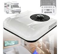 ZyKnaurral 12V/24V DC RV Air Conditioner, Universal All-in-One Rooftop AC Unit, Battery Powered, Low Power Consumption, Ultra Quiet & Fast Cooling Rooftop AC Unit for Camper, Van,Truck,Trailers 24V