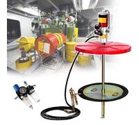 ZyKnaurral Portable Air Operated 50:1 Pneumatic Compressed Grease Pump, Air Operated Grease Pump for 55 Gallon Drums with 16 Foot High Pressure Hose and Drum Cap for Agricultural Machinery