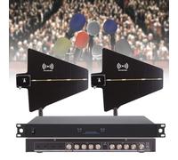 ZyKnaurral UHF Antenna Distribution System for Diversity Receiver Wireless Microphone System with 2 Active Directional Antenna Paddles, 450-950MHz Frequency Range 8Input