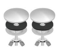 ZYKORT 2 PCS Kitchen Sink Hole Covers, Stainless Steel Sink Tap Hole Cover, 50 mm Silver Sink Tap Hole Blanking Plug, Sink Hole Cap for Leakage Prevention, Tap Hole Stopper for Kitchen and Bathroom