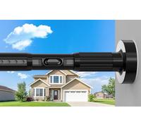 ZYKORT Tension Curtain Rod 39-137In (3.3-11Ft), Heavy Duty Outdoor Tension Rod for Patio Window, One-Click Telescopic Rod, Adjustable Shower Curtain Rod No Drilling for Bathroom Renter Friendly, Black