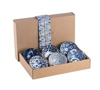 Zykphao Ceramic Dipping Bowls, Japanese Pottery Bowl with Gift Box, Ceramic Soup Bowls, Porcelain Serving Bowls for Rice, Cereal, Dessert,Soup, Oatmeal, Ice Cream, Salad, 300ml/10 Oz, Set of 6