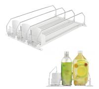 Zykphao Fridge Can Dispenser, Automatic Can Dispenser for Fridge, Soda Beer Can Organizer for Fridge Pantry, Fridge Organisers Adjustable Width for Storage and Organization (3 Rows)