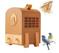 ZykuosDC Electric Bird Feed Blown Shell Splitter, Grain Winnower Machine with 3 Wind Speeds, Enlarged Feeding Port, Pull-out Drawer, for Millet, Grains, Seeds
