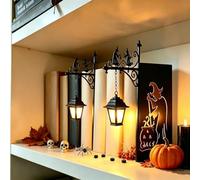 ZykuosDC Ghost Bookshelf Lantern, Magic Reading Light for Study Reading Corner Home Library Witch 2Pcs