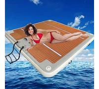 Zykuosus Inflatable Floating Dock Platform For g and Water Sports, EVA Thickened Brushed Air Cushion Design, Durable Raft Boating Marina Use