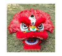 Zykuosus Lion Dance Costume Artificial Fur Lion Dance Southern Lion Double Lion Dance Full Waking Lion Mascot Costume(Red,Double)
