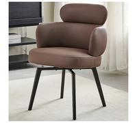 Zykuosus Modern Swivel Dining Chairs, Comfy Upholstered Side Chair for Kitchen Living Room, Office Chair No Wheels with Arms, Versatile Accent Chairs with Metal Legs,A,180°Rotating(8 PCS)