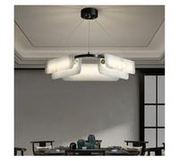 Zykuosus Nordic Minimalist Marble Full Copper Chandeliers with White Marble Lustre, Villa Lighting for Living Room, Home Decoration,for House