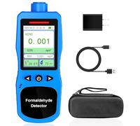 ZYKYCX Formaldehyde Detector, Rechargeable HCHO Monitor with Vibration, Visual & Sound Alarms, Temperature Humidity Meter, Formaldehyde Air Quality Tester for Home, Work