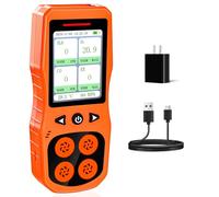 ZYKYCX Gas Leak Detector, Portable 4 Gas Monitor Multi Gas Detector with Alerts, Rechargeable Air Quality Meters for H2S, CO, LEL and O2 Monitor
