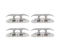 ZYLARUM Boat Folding Cleats 4 Pack | 316 Stainless Steel Flip Up Dock Mooring Cleat | Marine Deck Cleat with Protection Against Corrosive Elements/Yacht Accessories | 4.7 Inch
