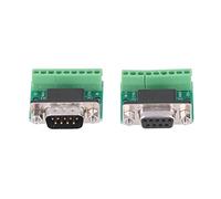 ZYLARUM DB9 Male to Female Adapter | 9 Pin RS232 / RS485 Screw Terminal Board | Serial Port Connector for Secure Data Communication