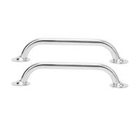 ZYLARUM Marine Grab Handles | 14.25 Inch Polished Stainless Steel Handrail | Robust 400 lbs Support for Boat/Yacht/RV | 2PCS Secure Handle