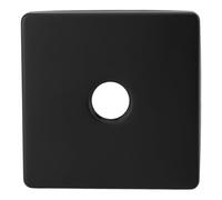 ZYLARUM Square Shower Arm Cover Plate | Extra Large 304 Stainless Steel Flange | Universal Fit for Bathroom Remodeling/Renovation | Tarnish - Proof & Contemporary Decor (Black)