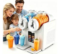 ZYLDDS Slushie Machine for Home, 4L Fro-zen Drink Maker - No Ice Needed, 7 Preset Modes, Self-Cleaning, Fast Cooling Slush Machine for Cocktails, Milkshakes, Smoothies & Frappés White