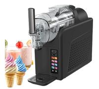 ZYLDDS Slushie Machine & Soft Serve Ice Cream Maker 2 in 1 with Self-Cleaning Function,Touch Panel,Frozen Drink Maker with 7 Preset Programs,Makes Slushies Milkshakes Cocktails Black-Singlecylinder