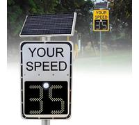 ZYLDDS Speed Display Radar Traffic Sign, 20"x27"/24"x35" Solar Speed Radar Feedback Sign Road Safety Speed Limit Detector with Accessories,for Streets & Neighborhoods 3digitdisplaywhite-50 * 70cm