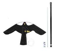 ZYLEDW Dummy bird of prey against pigeons, crows, ravens & other birds Kites, bird repellers Expandable Flying Hawk Bird Scarer Kite With 7m telescopic pole