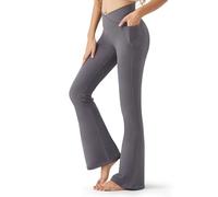 Zylioo Extra Long V-Waist Flared Leggings for Tall Women Boot Leg Yoga Pants Long Inseam Opaque with 2 Side Pockets Tall Size