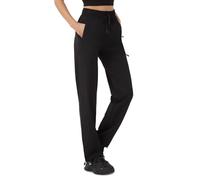 Zylioo Tall Womens Walking Trousers with Zipper Pockets, Extra Long Hiking Cargo Pants for Summer Outdoor Camping Black
