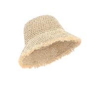 Zylioo X-Large Straw Bucket Hats for Big Heads,Summer UPF50+ Beach Holiday Sun Hat Beige