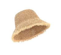 Zylioo X-Large Straw Bucket Hats for Big Heads,Summer UPF50+ Beach Holiday Sun Hat Khaki