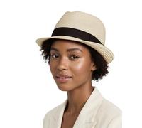 Zylioo XX-Large Straw Fedora Trilby Hats, Big Sun Protection Cuban Hat,UPF+ Summer Jazz Hat Hat for Beach Holiday Travel Beige